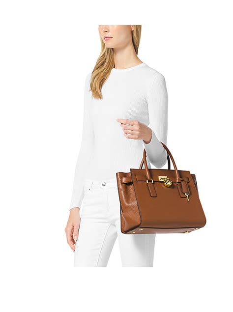 michael kors hamilton traveler large zip leather satchel|michael michael kors hamilton traveler large traveler .